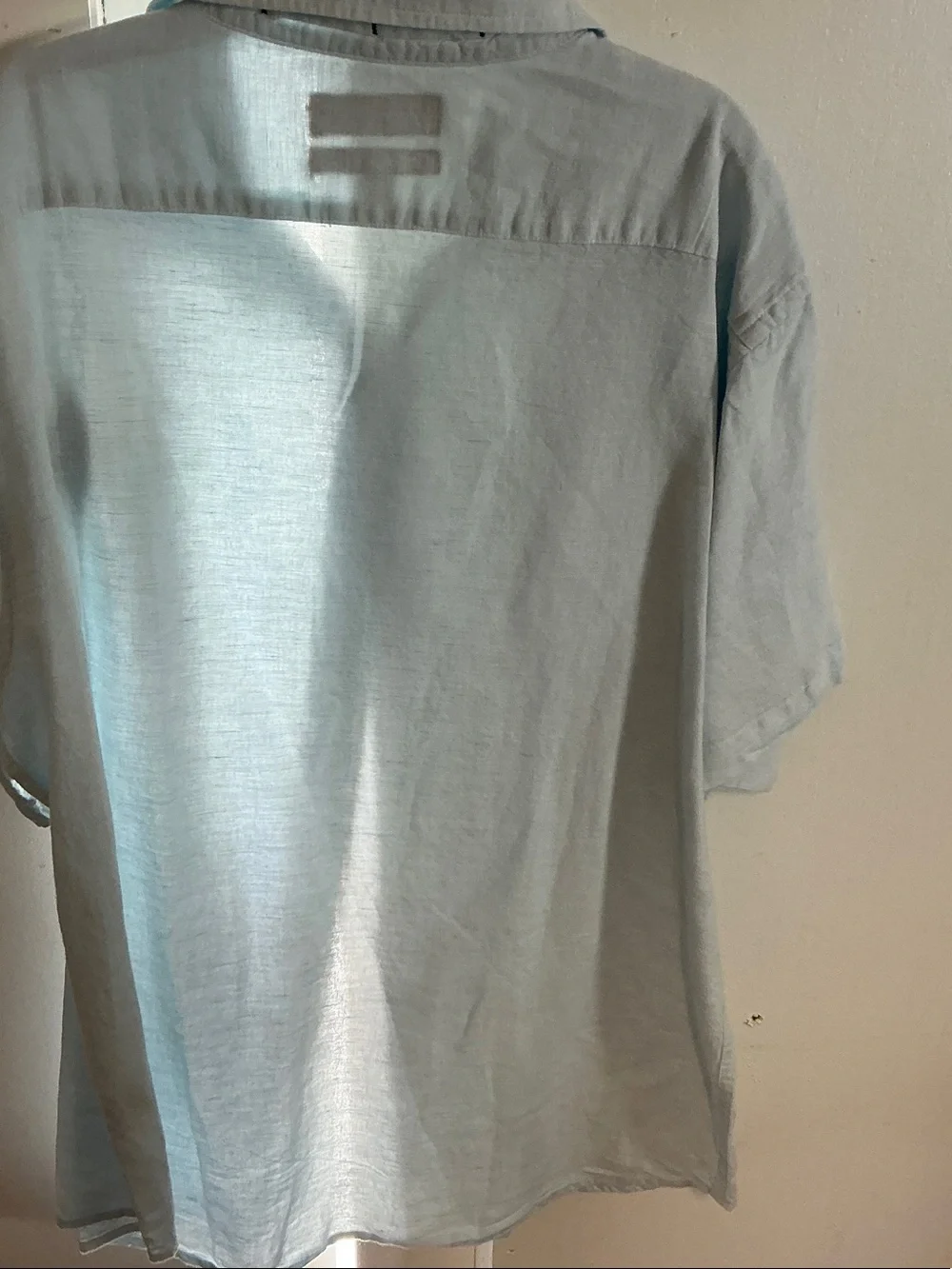 Banana Republic Pale Blue Linen Camp Shirt